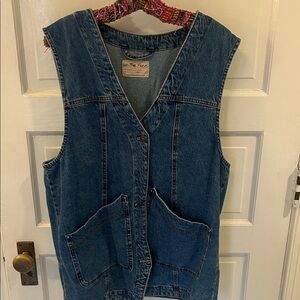 We The Free Blue Denim Vest